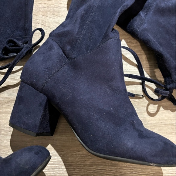 Blue over-the-knee boots. Size 7.5 or 38. - Picture 2 of 5